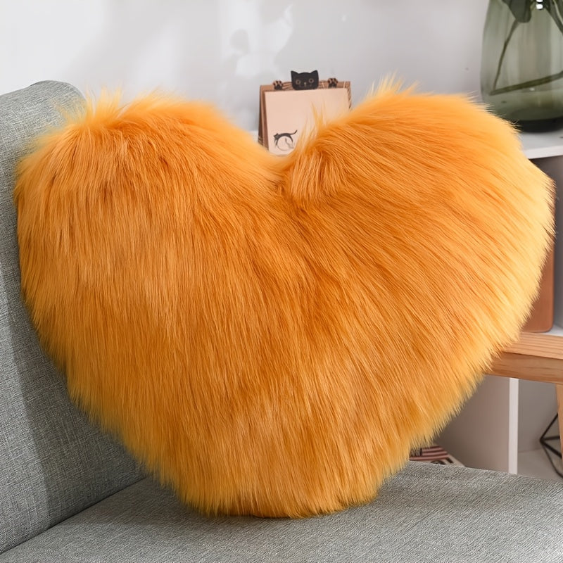 Coussin en Forme de Cœur en Peluche Nordique - Décoration Canapé, Chambre, Salon - Cadeau Anniversaire