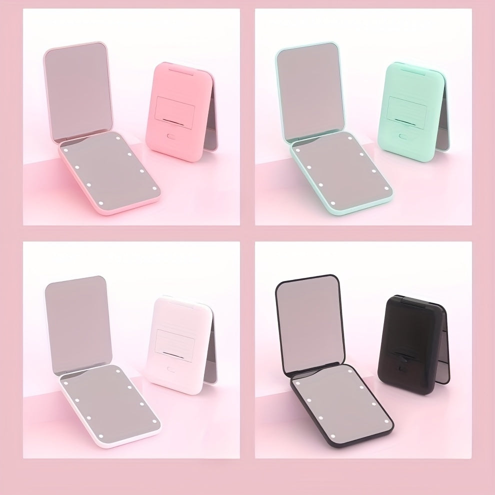 Miroir de Maquillage LED Compact de Voyage 1X/3X - Grossissant Double Face - Pliable Portable - Cadeau Femme