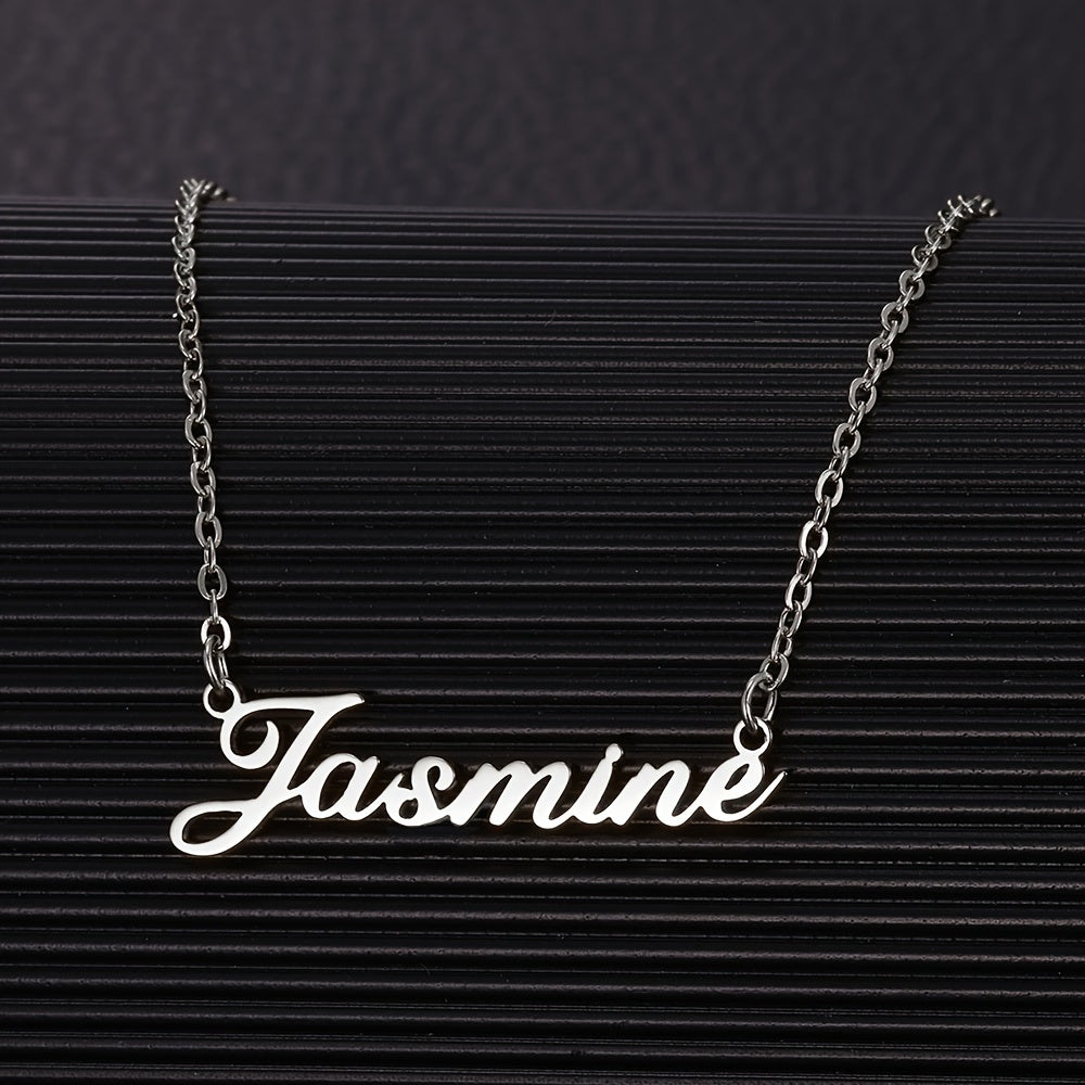 Collier Personnalisé Prénom en Acier Inoxydable - Lettres Anglaises - Bijou Personnalisable Femme