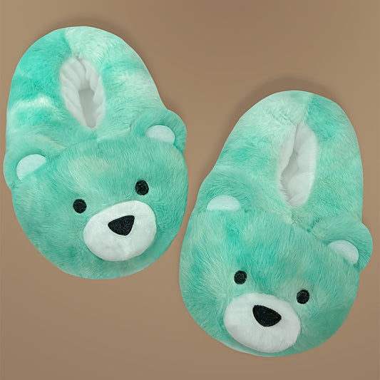 Chaussons Peluche Cartoon Drôles - Pantoufles Antidérapantes Douces - Chaussures d'Hiver Chaudes pour Maison