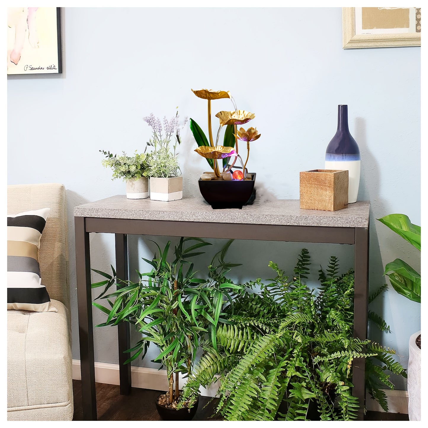 Fontaine d'Intérieur Humidificateur Automatique - Décoration Zen Bureau, Salon, Chambre - Relaxation