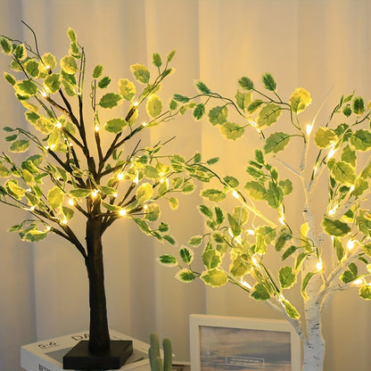 Lampe LED Arbre de Bouleau USB - Veilleuse Décorative Lumière Chaude - Décoration Chambre Romantique