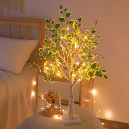Lampe LED Arbre de Bouleau USB - Veilleuse Décorative Lumière Chaude - Décoration Chambre Romantique