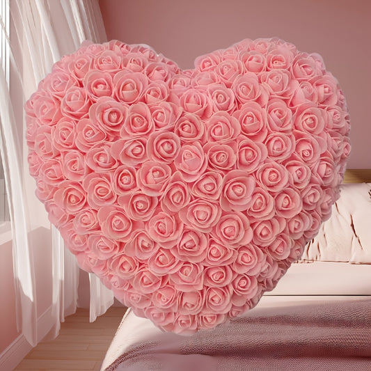 Bouquet de Roses Artificielles en Forme de Cœur - Cadeau Saint-Valentin, Fête des Mères, Anniversaire