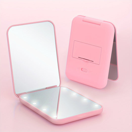Miroir de Maquillage LED Compact de Voyage 1X/3X - Grossissant Double Face - Pliable Portable - Cadeau Femme