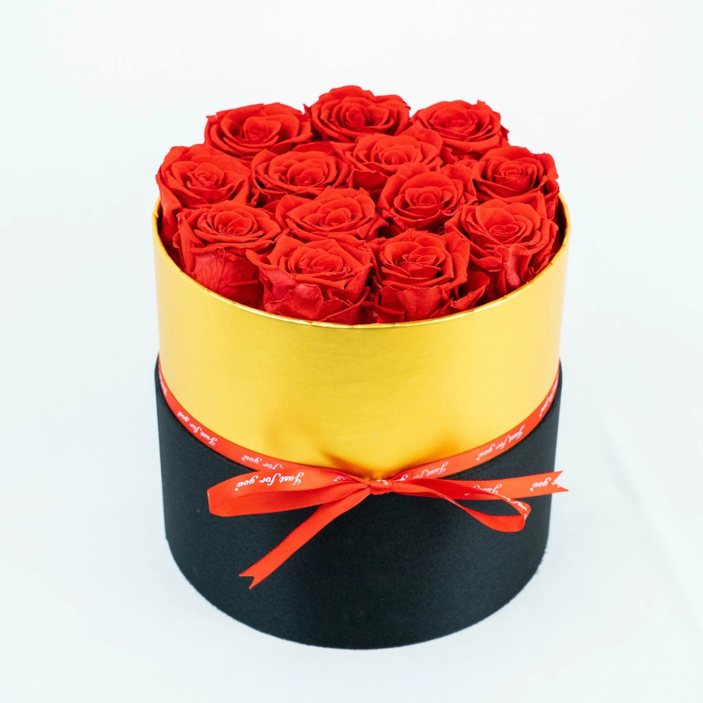 Seau de Roses Préservées - 16 Fleurs - Cadeau Saint-Valentin, Fête des Mères, Noël