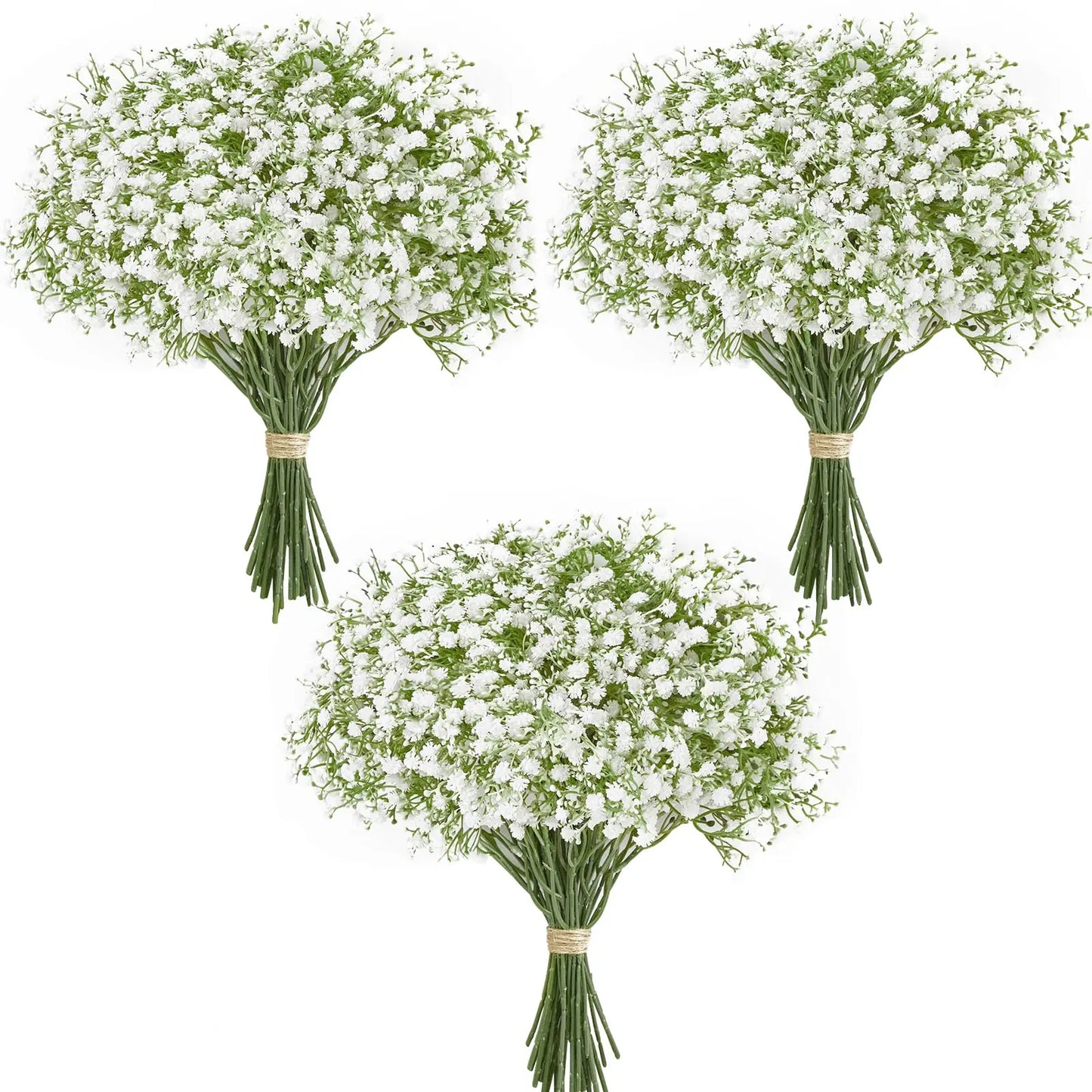 Fleurs Artificielles Gypsophile 10/15 Pièces - Décoration Mariage, Bouquets,