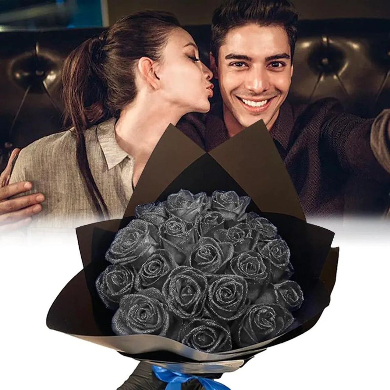 Bouquet De Fleurs Noir Artificielles