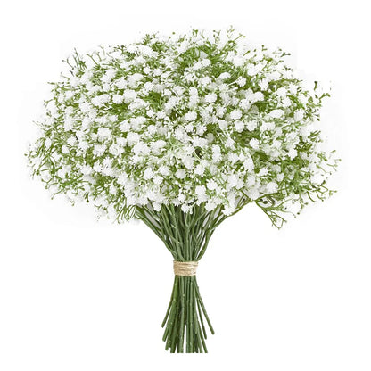 Fleurs Artificielles Gypsophile 10/15 Pièces - Décoration Mariage, Bouquets,