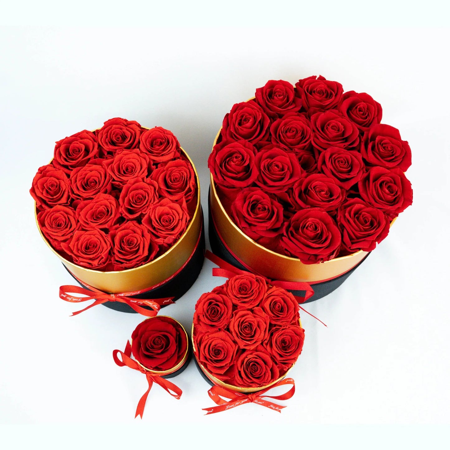 Seau de Roses Préservées - 16 Fleurs - Cadeau Saint-Valentin, Fête des Mères, Noël