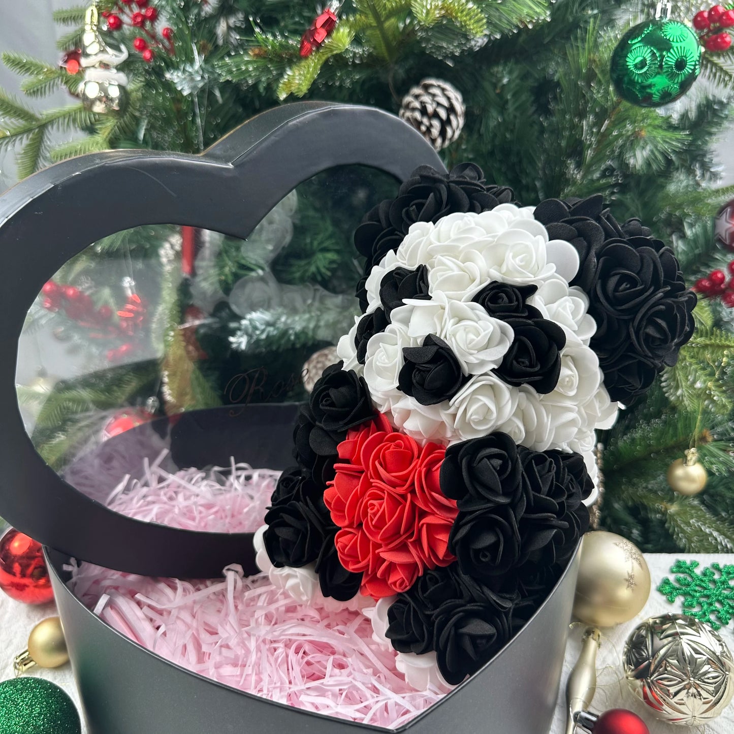 Ours Panda En Fleurs 25cm