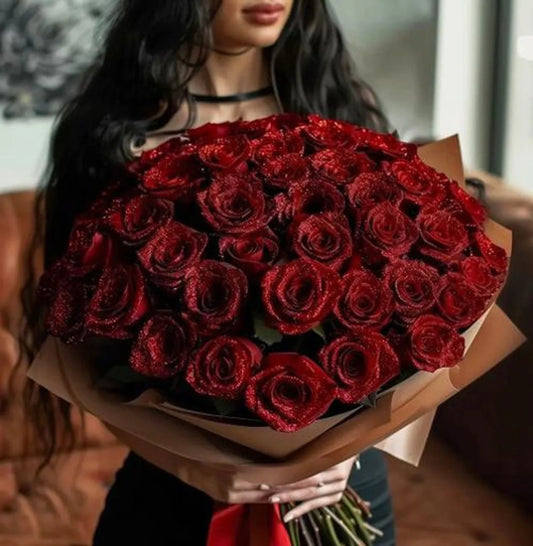 Bouquet De Fleurs Rouge Artificielles