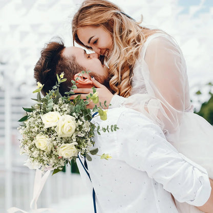 Fleurs Artificielles Gypsophile 10/15 Pièces - Décoration Mariage, Bouquets,