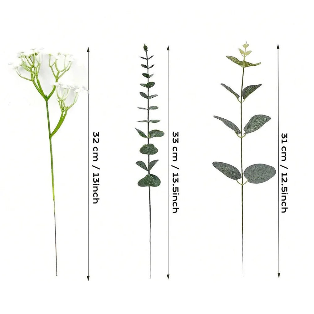 Fleurs Artificielles Gypsophile 10/15 Pièces - Décoration Mariage, Bouquets,