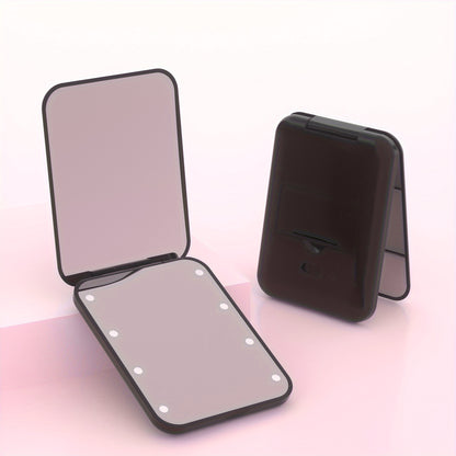 Miroir de Maquillage LED Compact de Voyage 1X/3X - Grossissant Double Face - Pliable Portable - Cadeau Femme