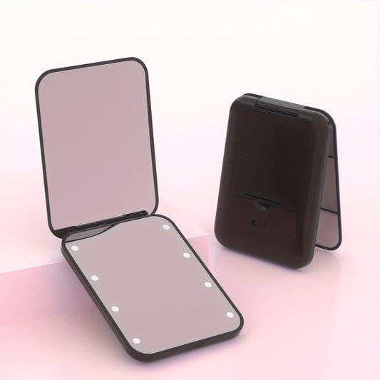 Miroir de Maquillage LED Compact de Voyage 1X/3X - Grossissant Double Face - Pliable Portable - Cadeau Femme
