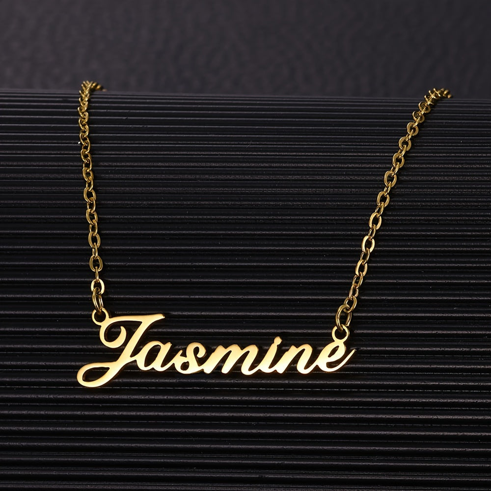 Collier Personnalisé Prénom en Acier Inoxydable - Lettres Anglaises - Bijou Personnalisable Femme