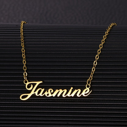 Collier Personnalisé Prénom en Acier Inoxydable - Lettres Anglaises - Bijou Personnalisable Femme