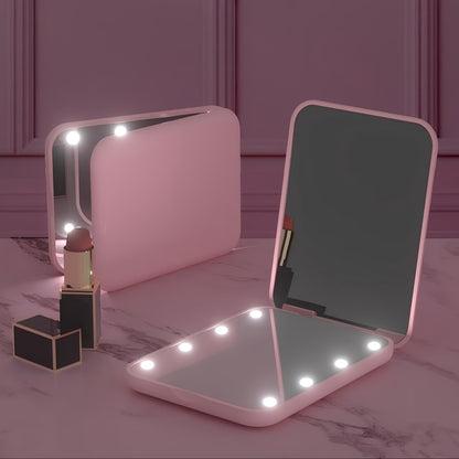Miroir de Maquillage LED Compact de Voyage 1X/3X - Grossissant Double Face - Pliable Portable - Cadeau Femme