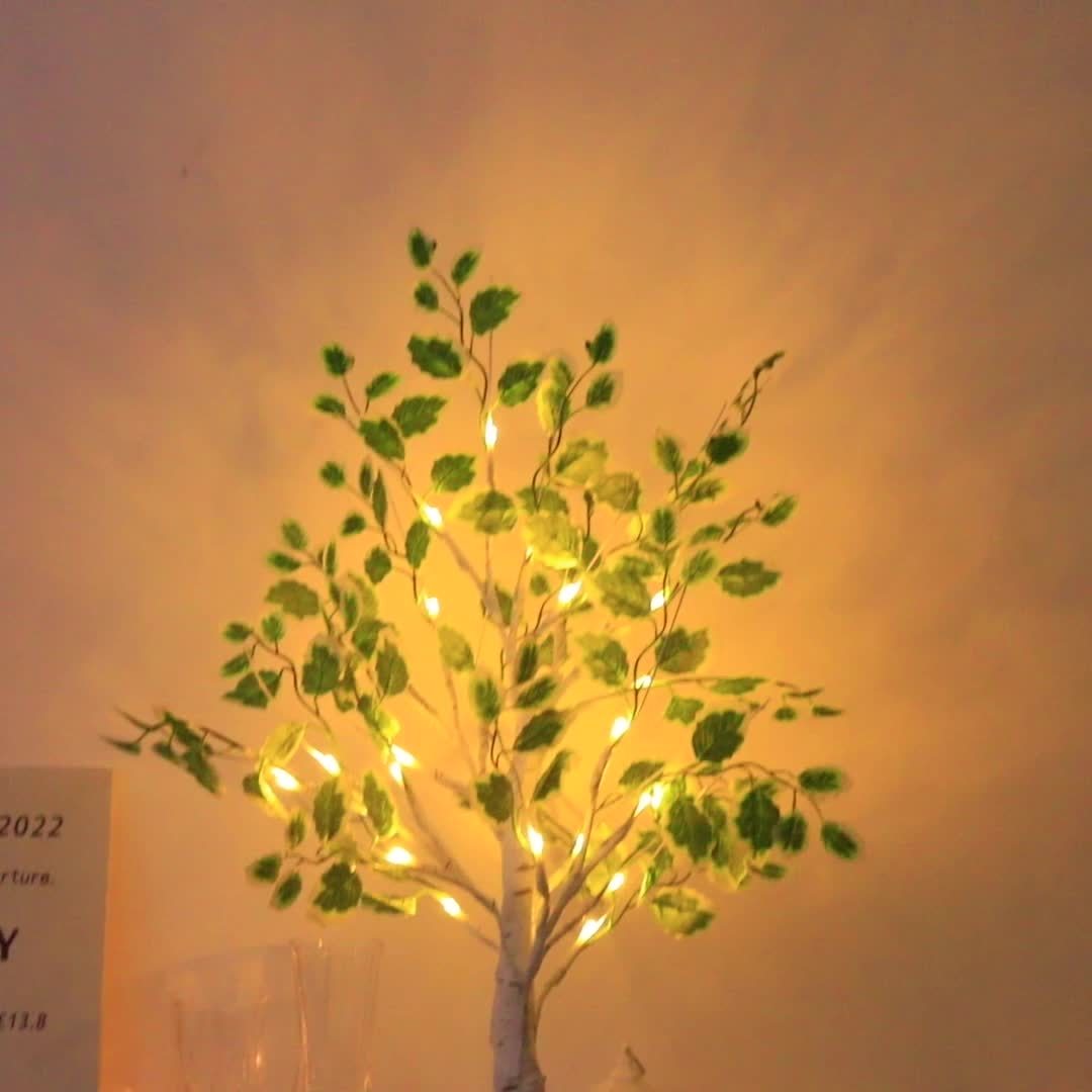 Lampe LED Arbre de Bouleau USB - Veilleuse Décorative Lumière Chaude - Décoration Chambre Romantique