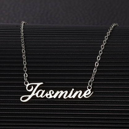 Collier Personnalisé Prénom en Acier Inoxydable - Lettres Anglaises - Bijou Personnalisable Femme