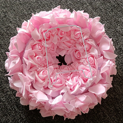 Abat-Jour Lampe de Table Pétales de Rose Rose 32cm - Support Métal - Design Moderne Tissu - Décoration Maison