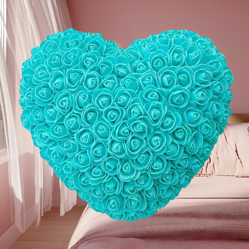 Bouquet de Roses Artificielles en Forme de Cœur - Cadeau Saint-Valentin, Fête des Mères, Anniversaire